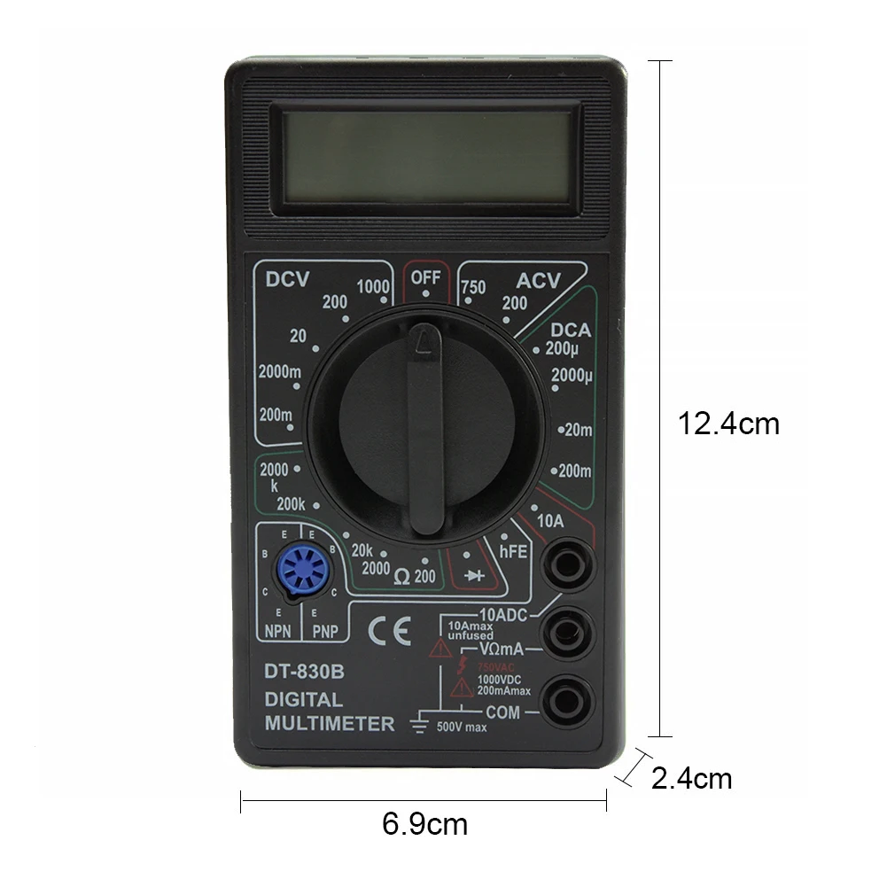 DT-830B ручной Вольт Тест er мультиметр тест свинцовый Омметр практичный вольтметр Авто диапазон ЖК мини цифровой Ручной пластик