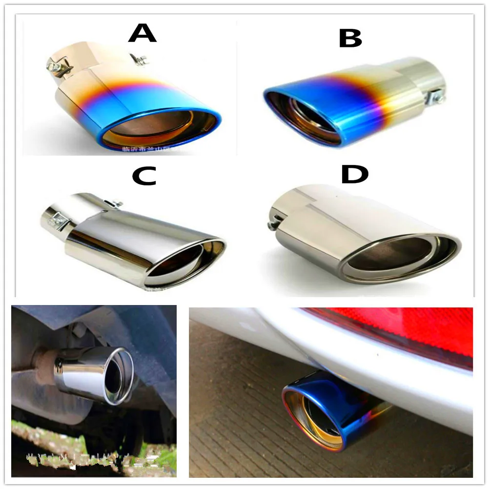 auto Steel Car Exhaust Muffler Tip pipe cover Tail For Infiniti EX35