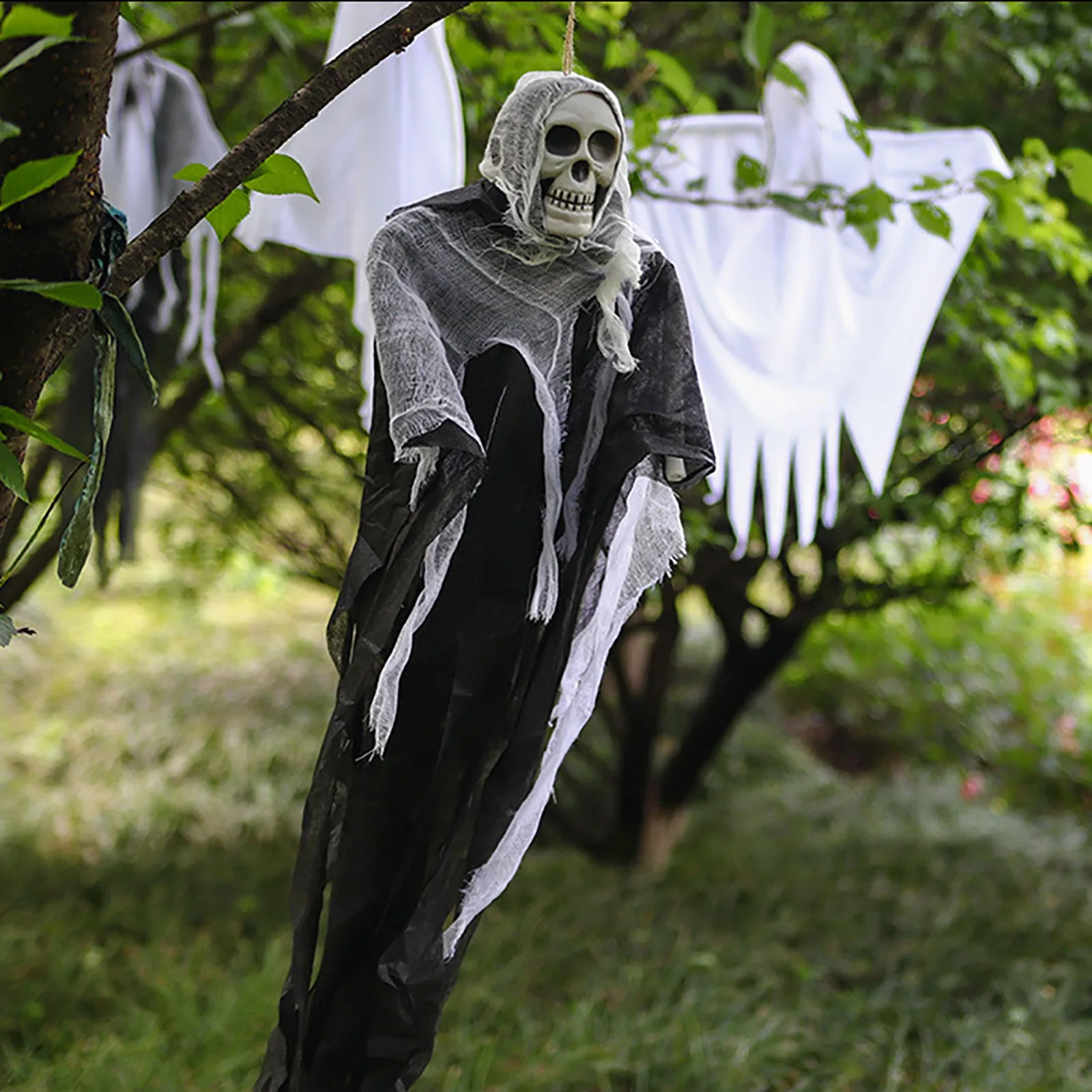 Horror Grim Reaper Hanging Ghost Halloween Decorations Accessories Props Haunted House Bar Club Party Scary Decoration Prop#p3 | Дом и сад