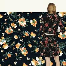 Цветочный текстиль платье ткань шифон цветочный узор