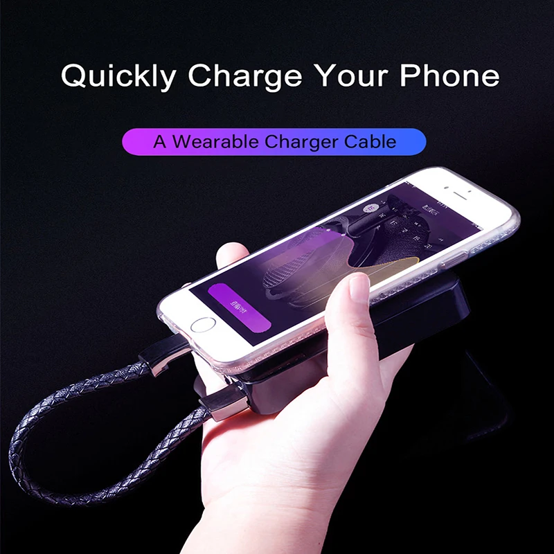 Спортивный браслет USB C Micro USB 8-контактный кабель для зарядки телефона и быстрой зарядки для iPhone 11X7 8 samsung S8 9 провод портативный