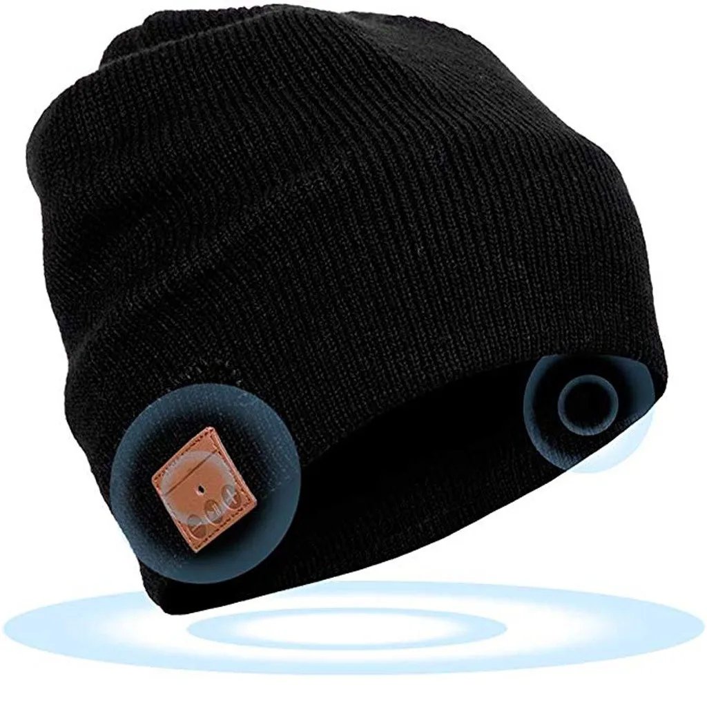 Плюс кашемировая Bluetooth вязаная шапка стерео звонок Беспроводная гарнитура Музыкальная шляпа