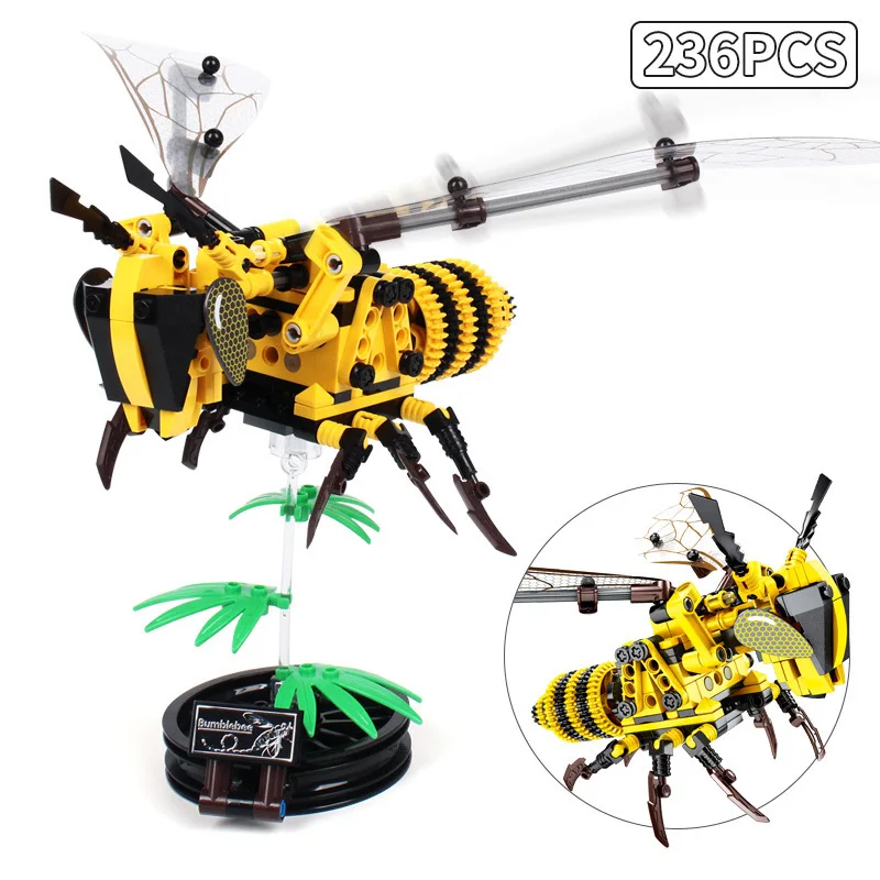 

236pieces Simulated insect DIY Bee Wasp Building Blocks Compatible legoingly Technic Bricks Set Educational Toys for Children