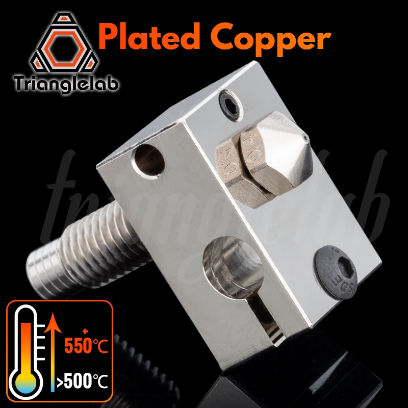Насадка для термоблока Trianglelab V6 теплоотвод с покрытием из меди PETG PEEK PEI ABS