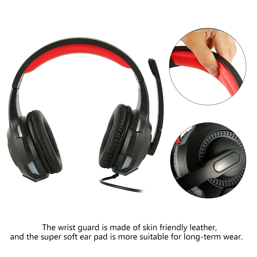 ADJUSTABLE USB HEADSET EARPHONES With MICROPHONE 4D Stereo Surround Subwoofer Sound for PC Laptop Game Accessories
