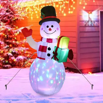 

1.5m Christmas Inflatable Snowman Santa Claus Doll LED Night Light Figure Garden Toys US EU Plug Christmas Decorations New Year