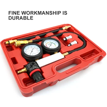 

Cylinder Leak Tester Compression Leakage Detector Kit Set Petrol Engine Gauge Tool Double Gauge System Automobile Tools 2019
