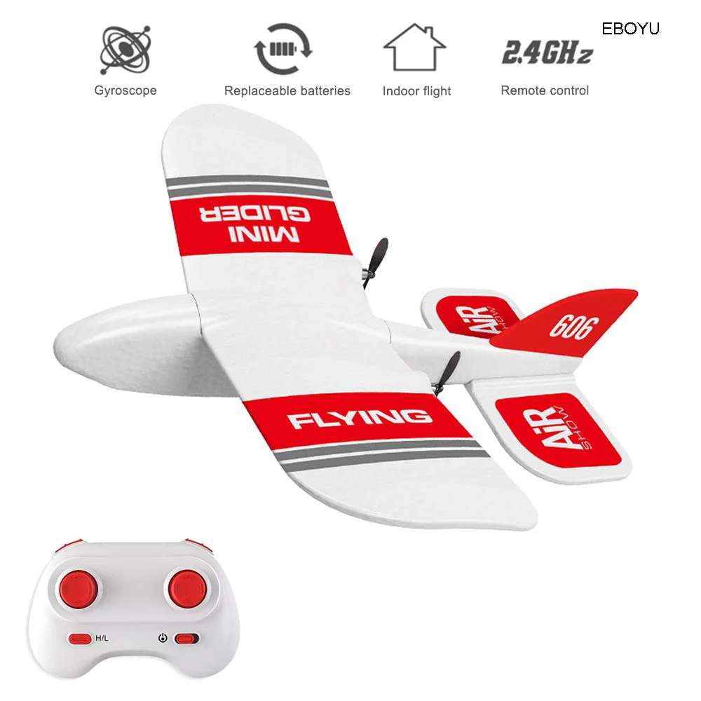 EBOYU KF606 RC самолет 2,4 ГГц 2CH летающий самолет EPP планер из пеноматериала игрушечный самолет 15 мин Fligt Time RTF самолет из пеноматериала игрушки для детей