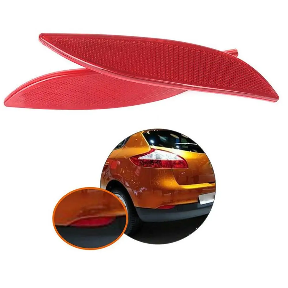 

1 pair Fluence Megane MK3 rear bumper reflector light lens Right left side Car Accessories High Reflective