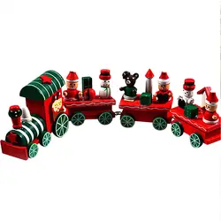 Маленький поезд деревянный Рождественский поезд Орнамент Украшение Декор подарок