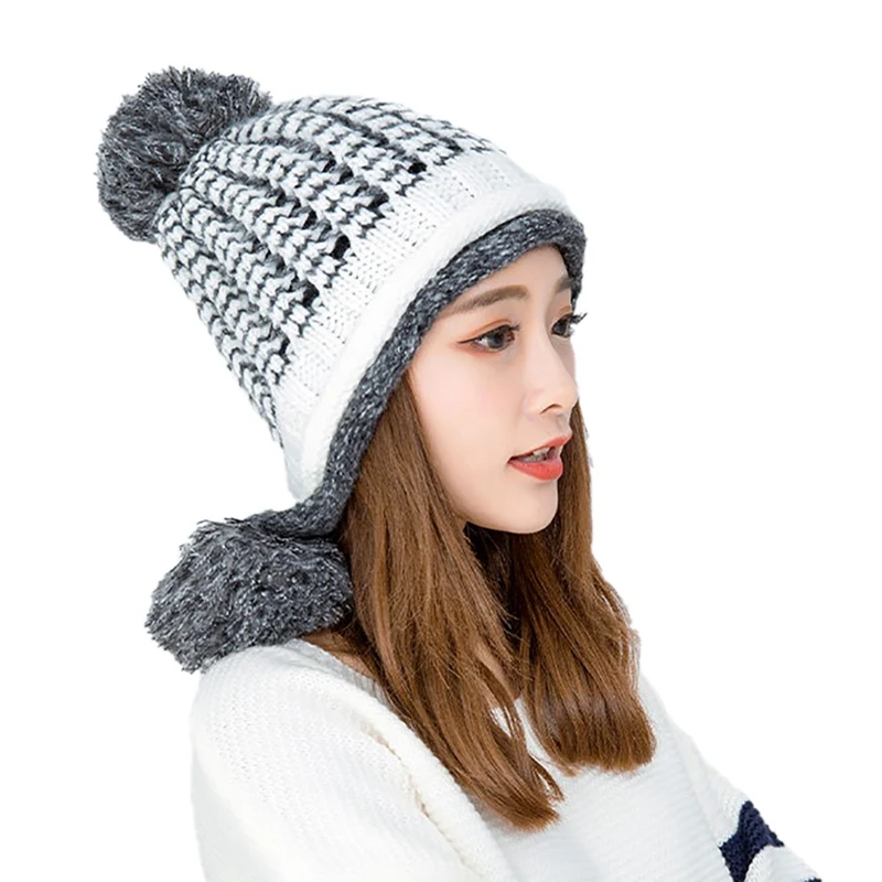 Outdoor Sports Camping Hiking Caps Women Beanies Cap Thick Thermal Knitted Hat Snowboarding Skiing cap