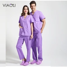 Best Price Viaoli Summer Premium Grey Medical Scrub Suit Hospital Uniforms Beauty Salon Dental Clinic Work Uniforms, Breathable Best Price Viaoli Summer Premium Grey Medical Scrub Suit Hospital Uniforms Beauty Salon Dental Clinic Work Uniforms, Breathable