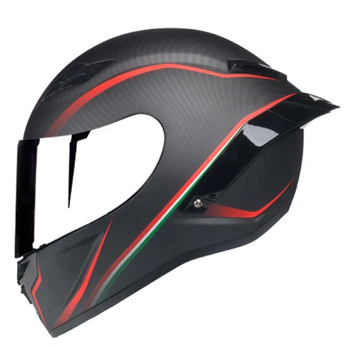 Карбоновая печать мотоциклетный шлем полное лицо точка Fmvss No.218certified Capacete Moto Cascos Para Moto Devil Horns Racing - Цвет: Matte.Mirror