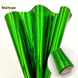 Electroplate Shiny Glossy Faux Leather Sheet for DIY Crafts and Jewelry (Green(20cm x 120cm))