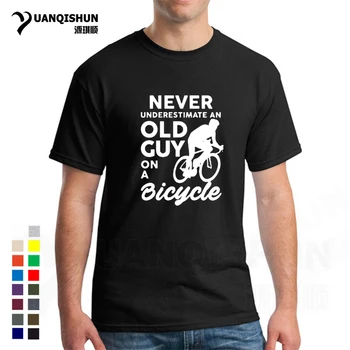 

Never Underestimate Old Guy T Shirt Cycling Bike Cyclist Mens Gift Idea Cool Casual Pride T-shirt Men 16 Colors Fashion Tshirt