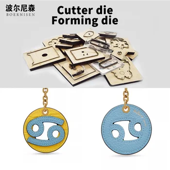 

round cancer leather cut die cut earrings leather cut die cut leather crafts kraft paper making tools die cut earrings