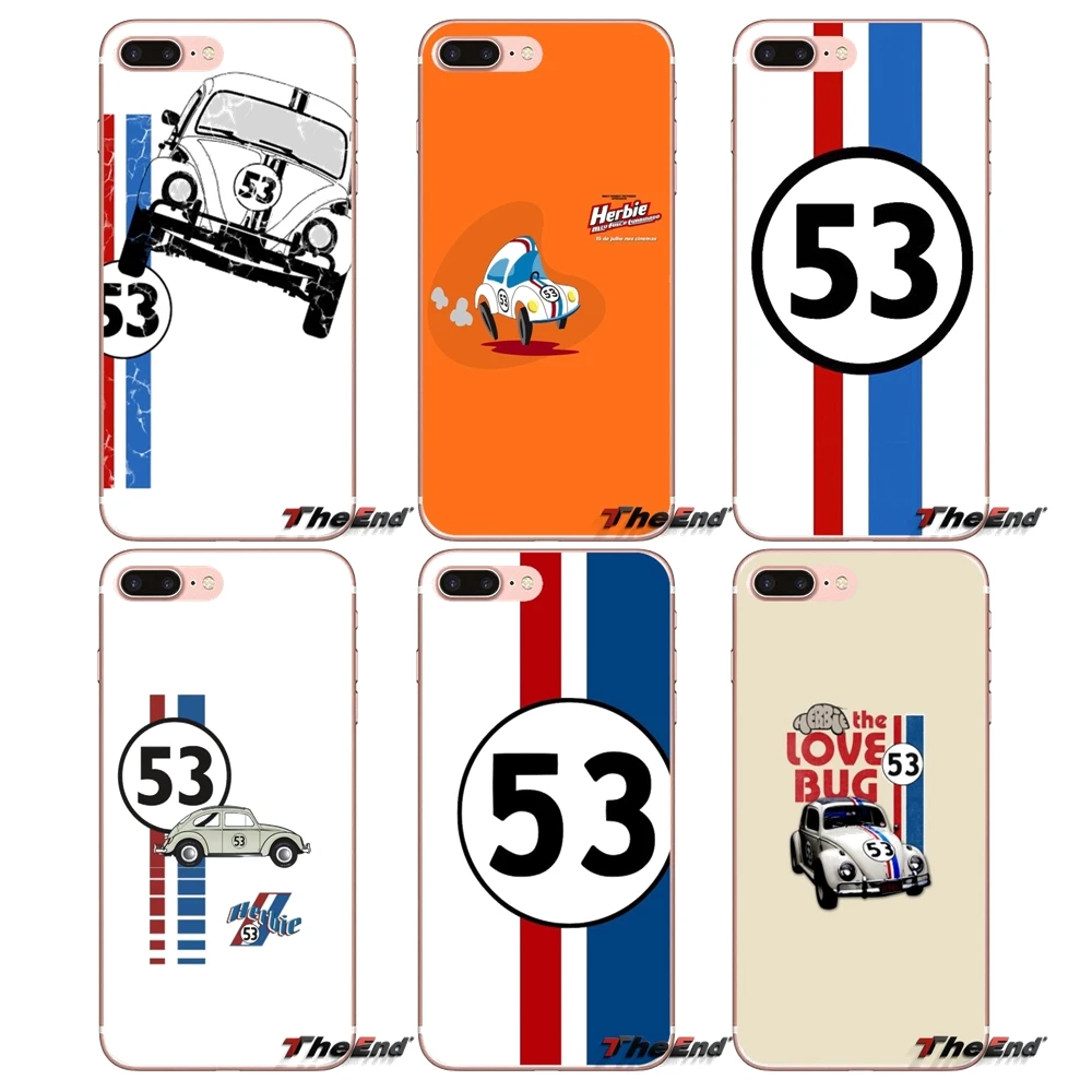 Herbie 53 VW bug beetle For Apple iPhone X 4 4S 5 5S SE 5C 6 6S 7 8 Plus 6sPlus 6Plus 7plus 8plus Transparent Soft Cases Covers | Мобильные