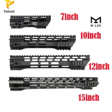 Totrait 7 10 12 15 дюймов AEG M4 M16 AR15 бесплатно поплавок M-Lock Quad Rail Handguard Пикатинни со стальной бочкой гайка для охоты B