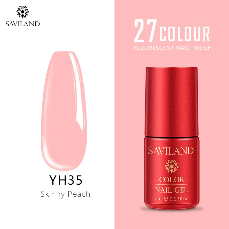 YH35 SAVILAND неоновый флуоресцентный лак для ногтей УФ-светодиодный лак для замачивания Полупостоянный Гель-лак 7 мл счастливый Гибридный лак для нейл-арта - Цвет: YH35