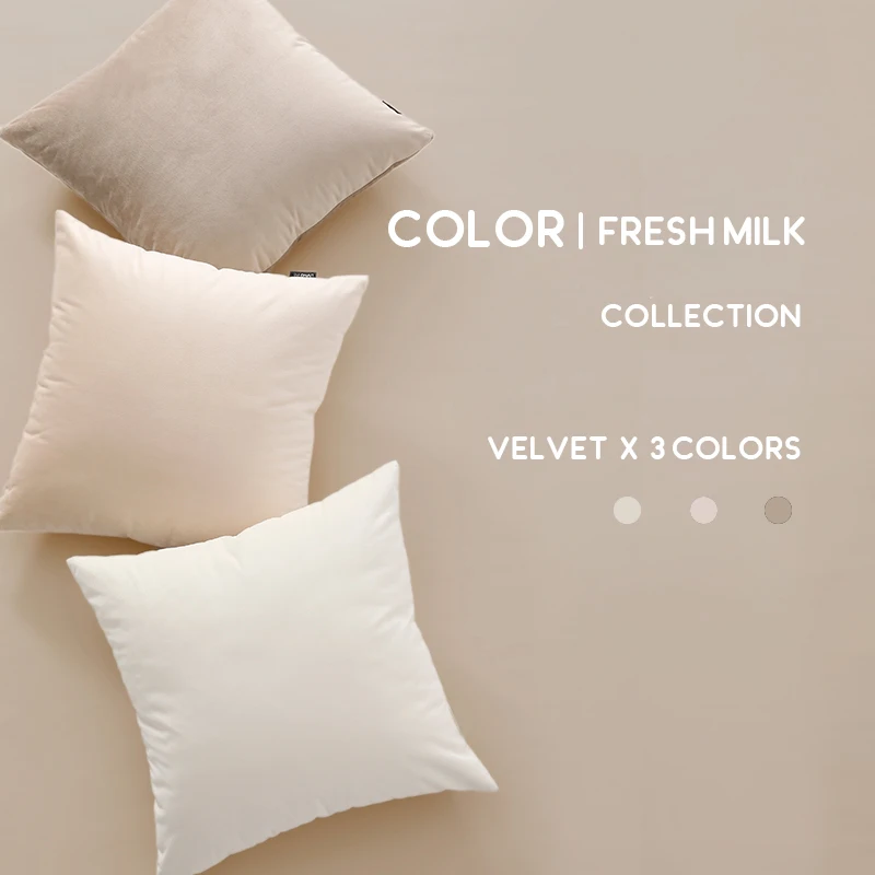 WhiteCushionCoverVelvetPillowCoverforLivingRoomSofaCar