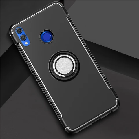 Ring Case For Xiaomi Mi 9T 9 SE 8 A2 Lite Note 10 Pro A1 Carbon Bumper Shockproof Cover For Redmi Note 8 7 5 6 Pro 4X 4A