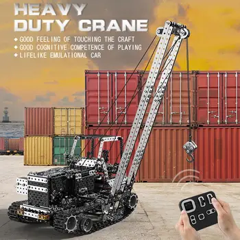 

GloryStar 2.4G 10CH RC Crane Children DIY Stainless Steel Assembled Vehicle Metal RC Car Model Assembly Toys For Kids