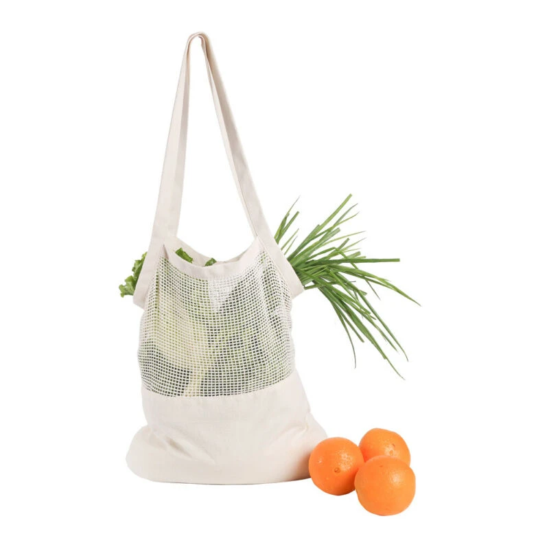 Home Reusable String Shopping Grocery Bag Market Shopper Cotton Mesh Net Fruit