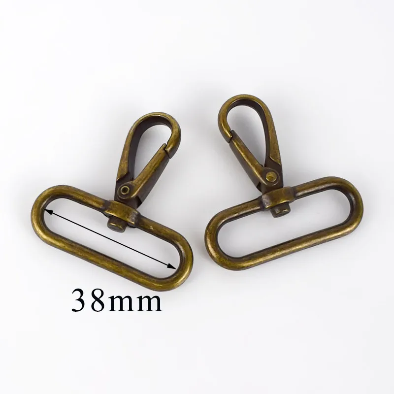 38mm Meetee 5 шт в виде полукруга, вращающийся латунь рессорный хомут ID20/25/32/38 мм BF207 ключ крюк собака пряжки Чемодан аппаратных аксессуары для ванной комнаты - Цвет: 38mm