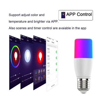 

E27 7W Smart WiFi Bulbs 700 lumens RGB+CW Dimming Light Alexa Google Home Voice Control LED Bulb Energy Saving Dimming Lamp