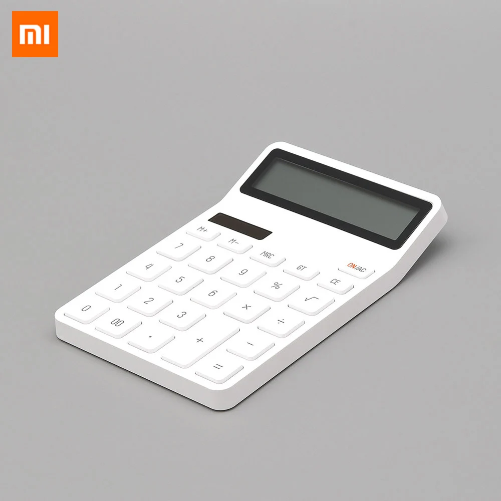 

Original Xiaomi LEMO Desktop Calculator Photoelectric Dual Dive 12 Number Display Automatic Shutdown For Office Finance Business