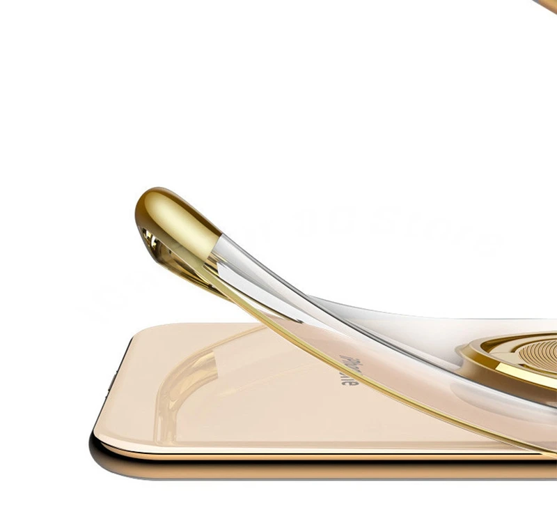 100 шт для iphone 11 8 7 6s Plus чехол с кольцом магнитный штатив Прозрачный чехол для iphone 11 Pro X Xs Max XR iphone 11