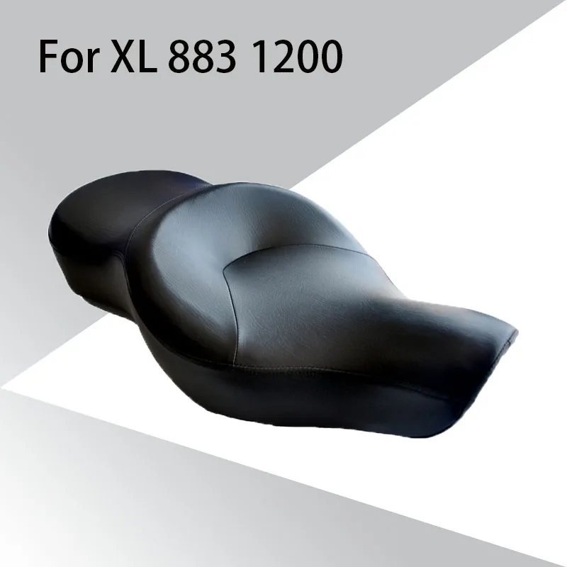 for Harley Davidson Sportster XL 883 1200 Motorcycle Driver Passenger Seat Two Up One Piece Leather Cushion |
