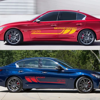 

2 Pcs. for Infiniti QX50 Graphic Vinyl Film for Sports Car Styling PVC Side Door Adhesive Decals Car Body Decoration Car Accesso