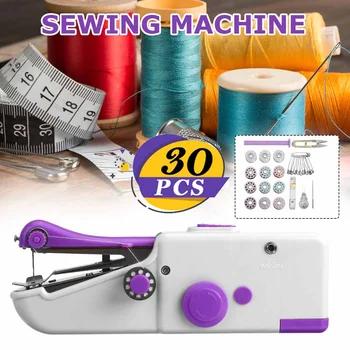 

Portable Mini Manual Sewing Machine Simple Operation Sewing Tools Sewing Cloth Fabric Handy Needlework Tool