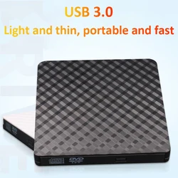 Étui pour lecteur optique USB 3.0, Kit de boîtier externe Mobile DVD/CD ROM convient pour ordinateur portable sans lecteur optique 