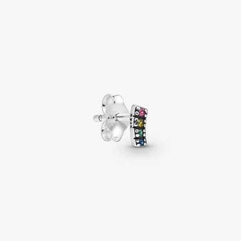 

100% Real 925 Sterling Silver My Pride Single Stud Earrings for Women Ear Pins Fine Jewelry Korean Earrings Brincos