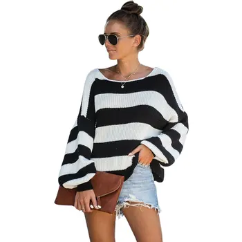 

Women's Oreo Striped Cotton Knit Sweater