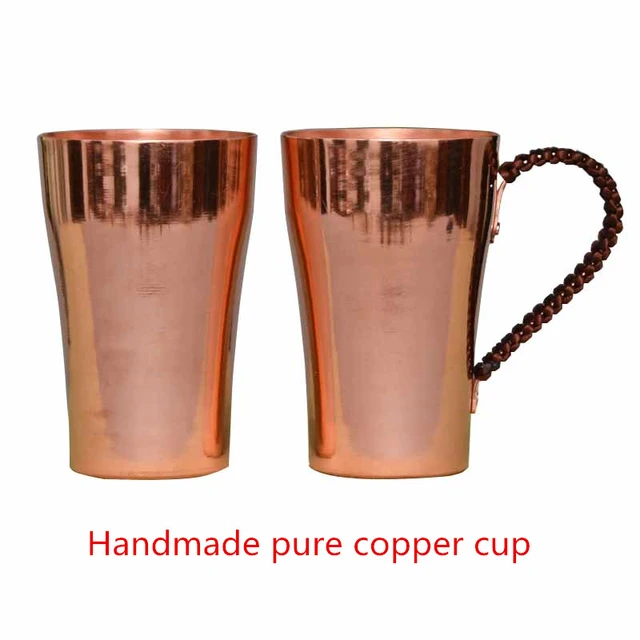 Premium Quality Moscow Mule Mug Hammered Cups Heavy Red Copper