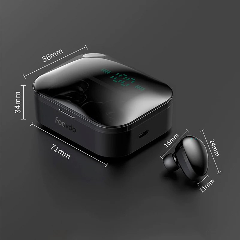 Сенсорные TWS, настоящие беспроводные наушники, Bluetooth наушники, водонепроницаемые головные уборы с 3600 мАч, Дополнительный внешний аккумулятор для iPhone, xiaomi, huawei