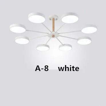 Скандинавский светодиодный светильник-люстра с металлическим абажуром для гостиной, серый блеск, белые люстры для спальни, зеленые подвесные светильники - Цвет абажура: A-8  white