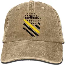 911 Dispatcher тонкая золотая линия флаг-1 унисекс бейсбольная кепка хлопок деним Регулируемая Кепка для гольфа s для мужчин и женщин