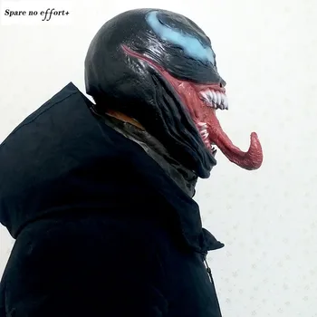 

Dark Halloween Horror Mask Tongue Long Halloween Toys Horror Gloom Guard Peace Halloween Adult Costume Masquerade Props