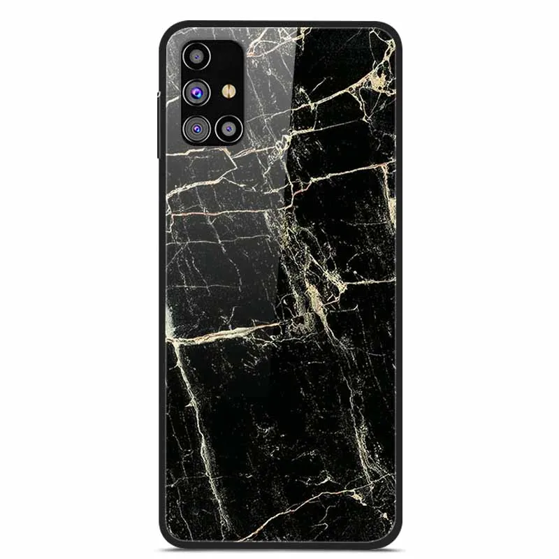 Luxury Tempered Glass Hard Back Cover for Samsung Galaxy - Premium Phone Case Shell