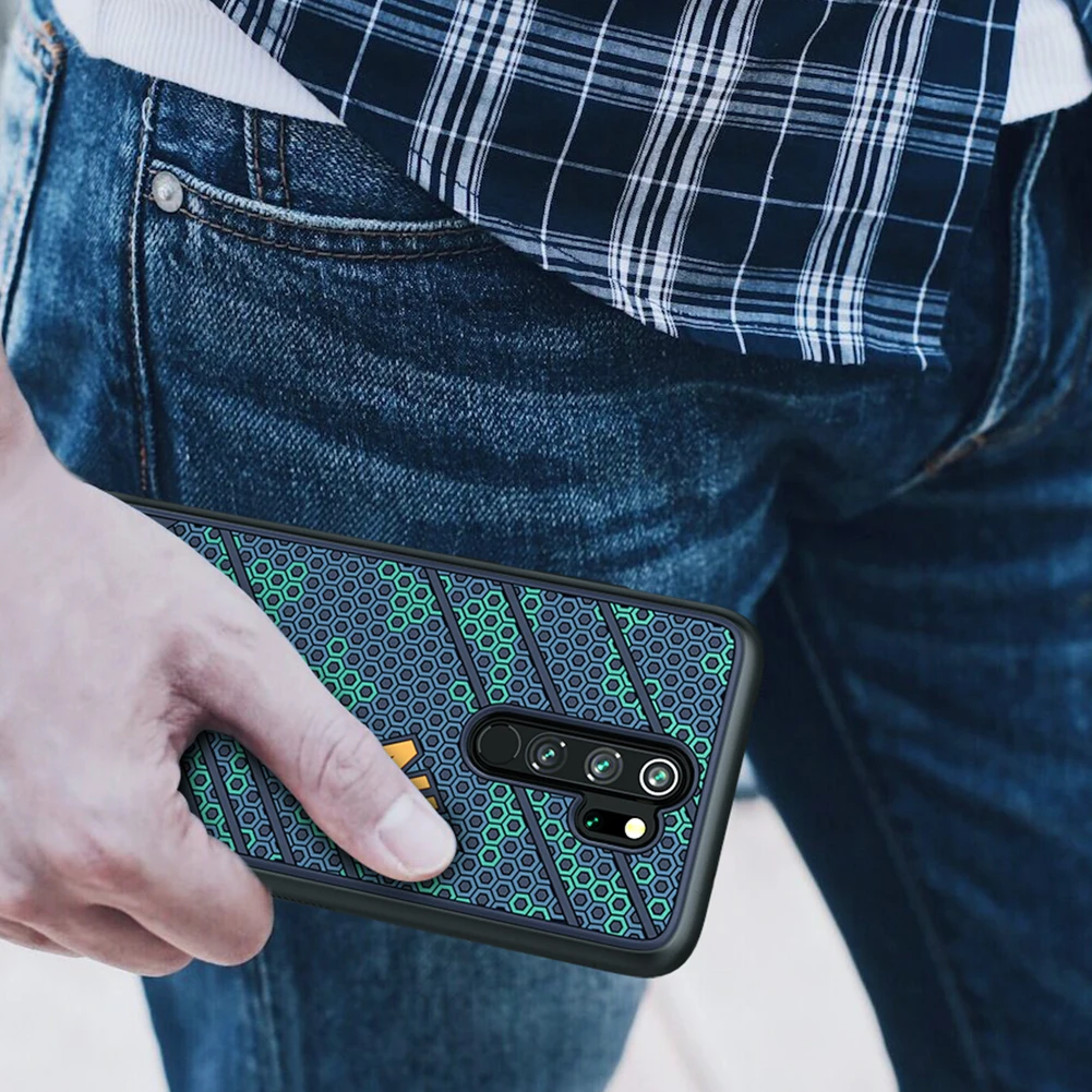 Силиконовый чехол NILLKIN с объемной текстурой в спортивном стиле для Xiaomi Redmi Note 8 Pro, чехол для телефона, противоударный чехол