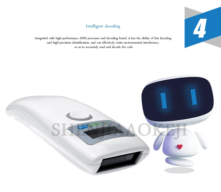 Unidimensional sem Fio Portátil sem Fio Handheld de Bluetooth do Varredor do Código de Barras do Varredor Portátil do Código de Barras Varredor 20 Varredor unidimensional sem fio portátil sem fio