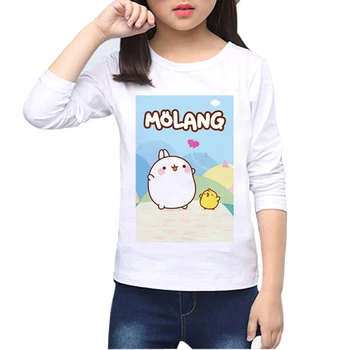 

Baby Girl Long Sleeve Tops kids Cute Tops Tees Cute Animal Kawaii Molang Rabbit Design T shirt Piupiu Z53-1