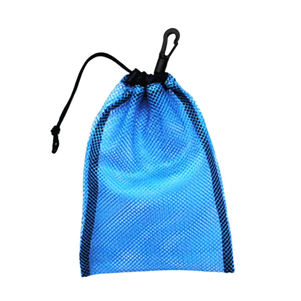2 Pieces (2 Size) Heavy Duty Strong Mesh Storage Pouch Travel Bag for Scuba Dive Snorkel Swim Mask Gear Equipment Accessories