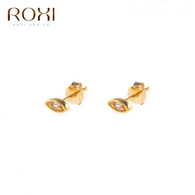 ROXI новые модные ювелирные изделия мини серьги-гвоздики для глаз для женщин Подарки счастливые сглаз серьги-гвоздики серьги из стерлингового серебра 925 пробы