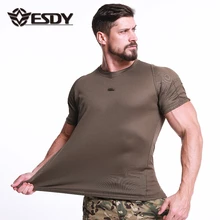 Esdy Открытый короткий рукав акрил дышащая удобная быстросохнущая походная альпинистская Мужская женская спортивная тренировочная футболка