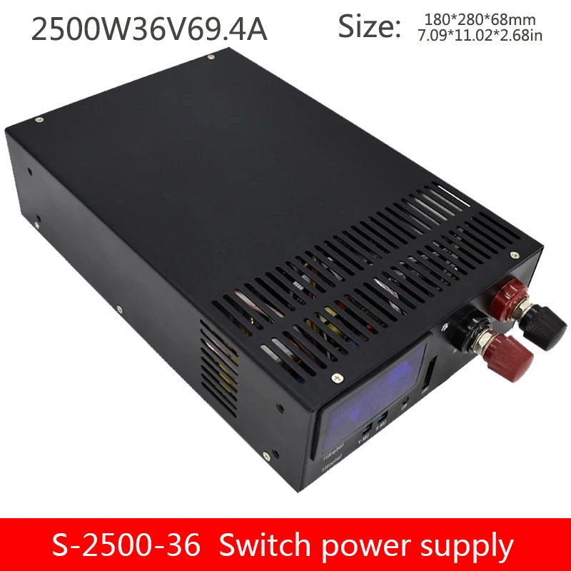 Высокомощный импульсный источник питания 2500w36v70a постоянный ток постоянного напряжения тока напряжение регулируется с цифровым дисплеем
